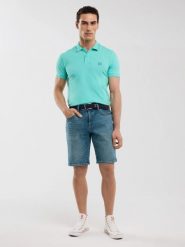 Szorty męskie jeansowe niebieskie Aden 496. Niebieskie szorty męskie BIG STAR, bez wzorów, z denimu, retro. W wyprzedaży za 179.99 zł.
