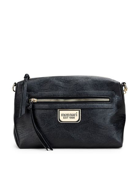 Monnari Torebka TORIMP0-24J-BAG4470-K020D000 Czarny. Czarne listonoszki damskie Monnari, bez wzorów, ze skóry, bez dodatków. Za 109.99 zł.
