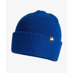 Czapka zimowa DZIK® niebieska. Niebieskie czapki męskie DZIK, na zimę, bez wzorów, ze skóry. Za 139.99 zł.