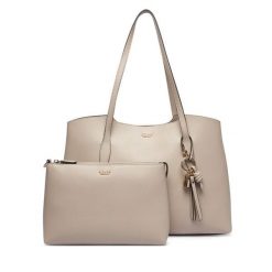 Torebka Guess. Brązowe shopperki damskie Guess, z aplikacjami, bez dodatków. Za 634.99 zł.