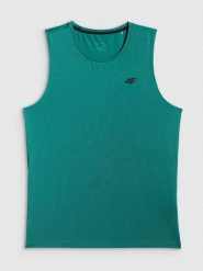4F Koszulka treningowa regular szybkoschnąca męska - zielona XXL. Zielone t-shirty męskie 4F, m, bez wzorów, z materiału, bez kołnierzyka, bez ramiączek. Za 69.99 zł.