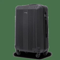 Walizka średnia Wings 24" KESTREL BLACK. Czarne walizki damskie Wings, bez wzorów, z materiału, duże. Za 153.93 zł.