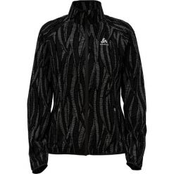 Kurtka do biegania damska Odlo Jacket ESSENTIAL LIGHT PRINT. Czarne kurtki sportowe damskie ODLO, bez wzorów, bez ramiączek, bez kaptura, do biegania. W wyprzedaży za 300.00 zł.
