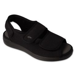 Dr.ORTo Befado sandały męskie pu 077M001 czarne. Czarne sandały męskie bez wzorów, z materiału, eleganckie, bez zapięcia. W wyprzedaży za 140.88 zł.