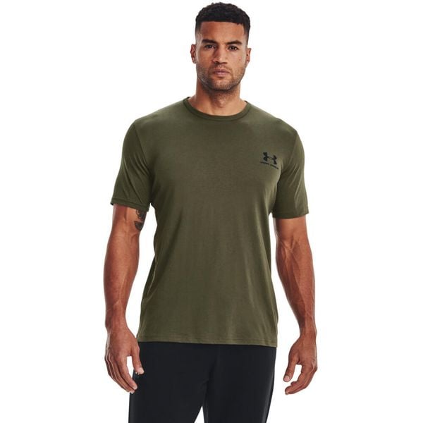 Koszulka Under Armour Sportstyle Left Chest. Czarne koszulki sportowe męskie Under Armour, m, bez wzorów, bez ramiączek, do biegania. Za 119.00 zł.