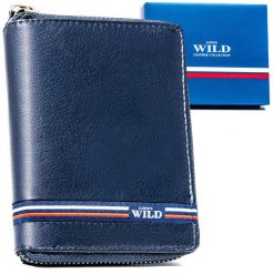 Portfel męski Always Wild N4Z-GV granatowy. Niebieskie portfele męskie Always Wild, bez wzorów, ze skóry. Za 59.99 zł.