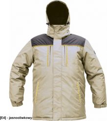 CERVA CREMORNE parka - męska zimowa parka, stały kaptur, przedłużony tył, 100% poliester - jasnooliwkowy 3XL. Zielone parki męskie CERVA, na zimę, m, bez wzorów, z poliesteru, bez kołnierzyka, bez kaptura. Za 202.63 zł.