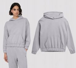BLUZA DAMSKA 4F DRESOWA Z KAPTUREM NIEROZPINANA TSWSF255 S KOLOR SZARY. Szare bluzy damskie 4F, l, bez wzorów, z bawełny, klasyczne, bez ramiączek, z kapturem. Za 59.90 zł.