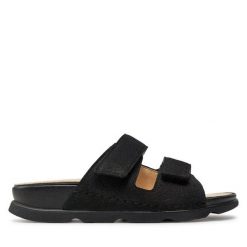 Klapki Berkemann. Czarne klapki damskie Berkemann, bez wzorów, bez obcasa, bez zapięcia. Za 239.99 zł.