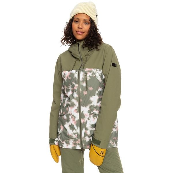 Kurtka snowboardowa damska ROXY Stated. Zielone kurtki sportowe damskie Roxy, na zimę, m, bez wzorów, bez ramiączek, bez kaptura, narciarskie. Za 659.99 zł.