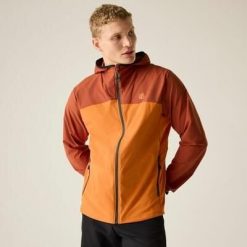 Męska kurtka typu softshell Endurance wodoodporna. Brązowe kurtki sportowe męskie Dare 2B, m, bez wzorów, z materiału, bez kaptura, trekkingowe. Za 429.99 zł.