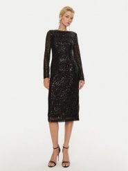 Bruuns Bazaar Sukienka koktajlowa Ellliane BBW4190 Czarny Slim Fit. Czarne sukienki damskie Bruuns Bazaar, bez wzorów, z syntetyku, wizytowe, bez kołnierzyka, bez ramiączek. Za 349.99 zł.