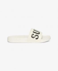 Superdry Vegan Core Pool Klapki z formowaną podeszwą – OPTIC/BLACK. Czarne klapki damskie Superdry, bez wzorów, z poliesteru, bez zapięcia. Za 156.10 zł.