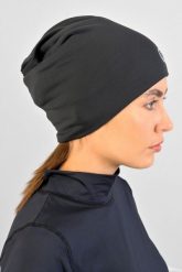 Czapka termoaktywna do biegania Unisex Nessi Sportswear. Czarne czapki damskie NESSI SPORTSWEAR, bez wzorów, z elastanu, sportowe. Za 199.00 zł.