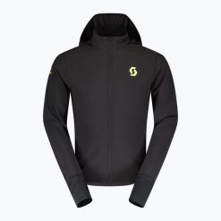 Kurtka do biegania męska SCOTT RC Run Warm. Czarne kurtki sportowe męskie Scott, l, bez wzorów, z elastanu, bez kaptura, do biegania. Za 559.99 zł.