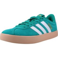 Buty ADIDAS VL COURT 3.0 Zielony. Zielone obuwie trekkingowe damskie Adidas, z tkaniny, bez zapięcia. Za 304.00 zł.