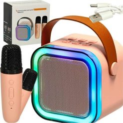 Zestaw do karaoke 2 mikrofony + głośnik przenośny BLUETOOTH USB LED różowy Kik sp. z o.o. sp. k. Czerwone głośniki przenośne LEXIBOOK. Za 121.03 zł.
