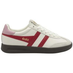 Sznurowane trampki damskie Gola Cyclone Leather. Białe obuwie sportowe damskie Gola, bez wzorów, bez zapięcia. W wyprzedaży za 374.50 zł.
