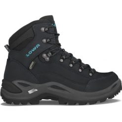 Buty trekkingowe damskie Lowa Renegade Gtx Mid. Niebieskie obuwie trekkingowe damskie Lowa, z materiału, za kostkę, bez zapięcia. Za 841.10 zł.