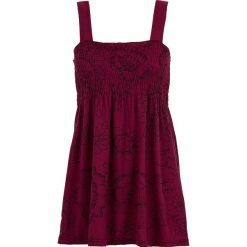 Top bonprix jeżynowo-lila. Fioletowe topy damskie bonprix, bez wzorów, bez kołnierzyka, bez ramiączek. Za 37.99 zł.