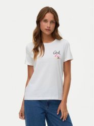 Vero Moda T-Shirt Ikami 10340181 Biały Regular Fit. Białe t-shirty damskie Vero Moda, s, bez wzorów, z bawełny, bez kołnierzyka, bez ramiączek. Za 69.99 zł.