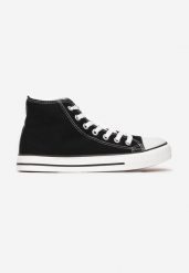 Czarno-Białe Trampki Neasea. Czarne trampki męskie Born2be, bez wzorów, z gumy, klasyczne, za kostkę, bez zapięcia. Za 54.99 zł.