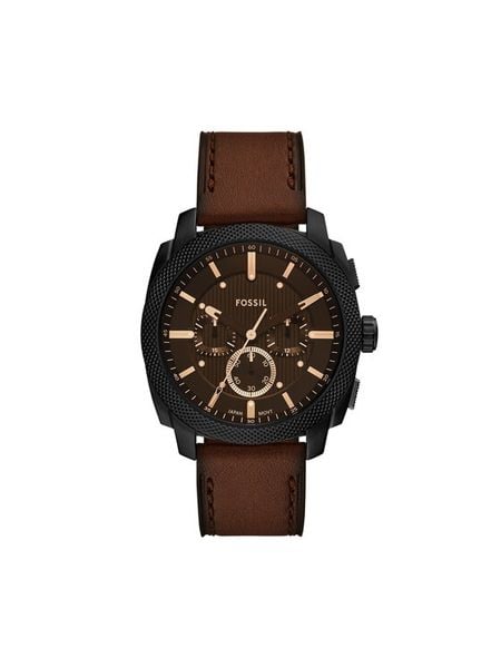Fossil Zegarek Machine Chronograph FS6101 Brązowy. Brązowe zegarki męskie FOSSIL, bez wzorów. Za 619.99 zł.