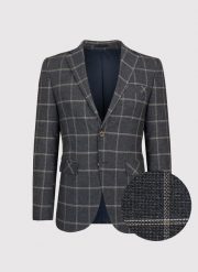 PAKO LORENTE – Szara marynarka męska w kratę. Szare marynarki męskie Pako Lorente, m, bez wzorów, z elastanu, casualowe, bez kołnierzyka, bez ramiączek. Za 299.99 zł.