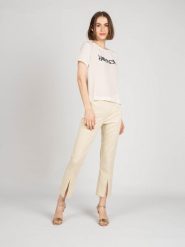 Patrizia Pepe T-shirt "Silk Top" | 8J0853/A5H9A | Kobieta | Biały. Białe t-shirty damskie Patrizia Pepe, bez wzorów, z jedwabiu, bez kołnierzyka, bez ramiączek. W wyprzedaży za 209.00 zł.