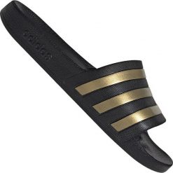 Adidas Klapki męskie Adilette Aqua czarne r. 44 2/3 (EG1758). Czarne klapki męskie Adidas, bez wzorów, bez zapięcia. Za 99.66 zł.
