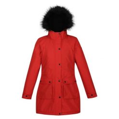 Parka dla kobiet Regatta Voltera Waterproof. Czerwone parki damskie Regatta, na zimę, bez wzorów, bez kaptura. Za 581.45 zł.