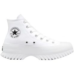 Buty do chodzenia damskie Converse A00871C. Białe obuwie sportowe damskie Converse, bez wzorów, z materiału, bez zapięcia, trekkingowe. Za 490.00 zł.