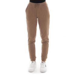 Spodnie dresowe miękki z sznurek regulacyjny na co dzień. Brązowe spodnie dresowe damskie LEONE 1947 APPAREL, bez wzorów, z dresówki, sportowe. Za 151.56 zł.