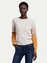 Desigual Sweter Fama 25WWJF24 Écru Regular Fit. Swetry nierozpinane damskie Desigual, m, bez wzorów, z syntetyku, bez kołnierzyka, bez ramiączek. Za 239.99 zł.