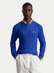 Polo Ralph Lauren Sweter 710775885546 Niebieski Regular Fit. Niebieskie swetry męskie Polo Ralph Lauren, m, bez wzorów, z bawełny, bez kołnierzyka, bez ramiączek. Za 949.99 zł.