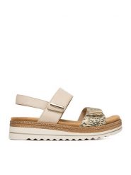 Remonte Sandały CEO-D0Q59-60 Beżowy. Brązowe sandały damskie Remonte, bez wzorów, ze skóry, bez obcasa, na płaskiej podeszwie, bez zapięcia. Za 379.99 zł.