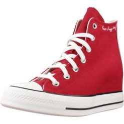 Buty CONVERSE CHUCK TAYLOR ALL STAR WEDGE Bordeaux. Czerwone obuwie sportowe damskie Converse, bez wzorów, z tkaniny, bez zapięcia. Za 388.99 zł.