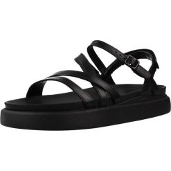 Sandały CLARKS 26181259C Czarny. Czarne sandały damskie Clarks, bez wzorów, ze skóry, bez obcasa, bez zapięcia. Za 236.99 zł.