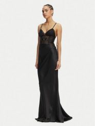 Elisabetta Franchi Sukienka wieczorowa AB-R53-62E2-V760 Czarny Slim Fit. Czarne sukienki damskie Elisabetta Franchi, bez wzorów, z syntetyku, wizytowe, bez kołnierzyka, bez ramiączek. Za 3,229.00 zł.