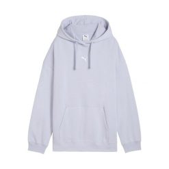 Bluza damska z kapturem Puma Oversized. Niebieskie bluzy damskie Puma, bez wzorów, bez ramiączek, z kapturem. W wyprzedaży za 187.55 zł.