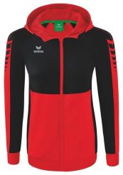 Damska bluza dresowa z kapturem Erima Six Wings. Czarne bluzy damskie Erima, bez wzorów, z bawełny, sportowe, bez ramiączek, z kapturem. Za 220.00 zł.