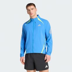 Kurtka adi365 FORMOTION. Niebieskie kurtki męskie Adidas, bez wzorów, bez kaptura, do biegania. Za 439.00 zł.