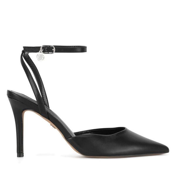 Szpilki Nine West. Czarne szpilki damskie Nine West, bez wzorów, bez obcasa, na szpilce, bez zapięcia. Za 229.99 zł.