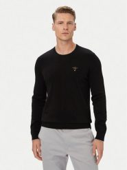 Aeronautica Militare Sweter 262MA1631UL00506 Czarny Regular Fit. Czarne swetry męskie Aeronautica Militare, m, bez wzorów, z bawełny, bez kołnierzyka, bez ramiączek. Za 514.99 zł.