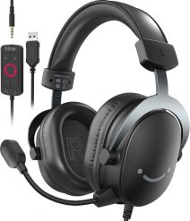 Fifine H9 dźwięk przestrzenny 7.1 słuchawki studyjne nauszne z mikrofonem czarne. Czarne słuchawki nauszne Fifine Microphone. Za 199.00 zł.