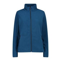 Damska polarowa kurtka turystyczna CMP. Niebieskie kurtki sportowe damskie CMP, bez wzorów, z polaru, bez ramiączek, bez kaptura, trekkingowe. Za 354.60 zł.