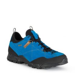 Buty sportowe trekkingowe męskie Aku Nativa Gore-tex skóra wygodne. Niebieskie buty sportowe męskie Aku, z gore-texu, bez zapięcia. Za 499.00 zł.