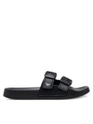 Emporio Armani Klapki XVPS13 XR275 K485 Czarny. Czarne klapki męskie Emporio Armani, bez wzorów, z tworzywa sztucznego, bez zapięcia. Za 309.99 zł.