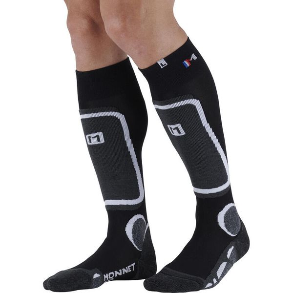 Skarpetki Monnet Backside+. Szare skarpetki damskie MONNET, bez wzorów, z materiału. Za 141.00 zł.