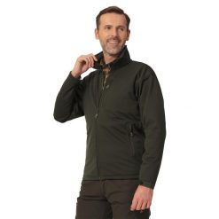 Kurtka myśliwska męska Tagart Forest Softshell z polarem i membraną. Zielone kurtki męskie tagart, m, bez wzorów, z polaru, bez kaptura, outdoorowe. Za 599.00 zł.